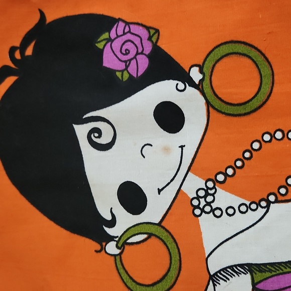 Vintage 1970s "Gazpacho amdaluz " Cotton Blend Kitchen Towel 23" x 20" - Picture 2 of 5